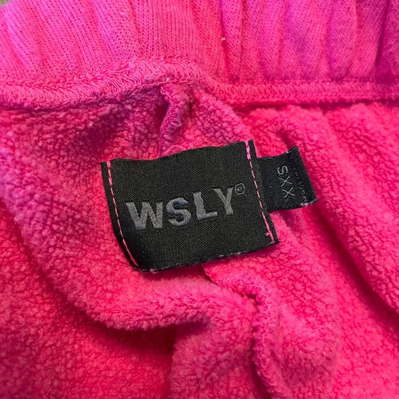 WSLY Ecosoft Bright Pink Orangic Cotten Blend Track Pant XXS - Picture 3 of 7